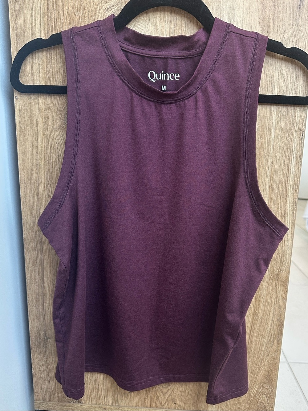 Quince Women's Flowknit Ultra-Soft Performance Tank in Burgundy Size M